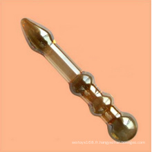 Pénis en cristal Dildo femelle estoc G-Spot glace pénis Hot adulte-nouveauté produits alternatifs sextoys (IJ-GD2009)